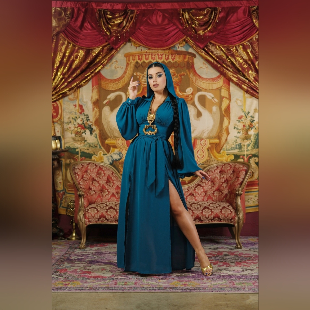 NWT Vintage Vandalizm Lilith Gown Teal XS